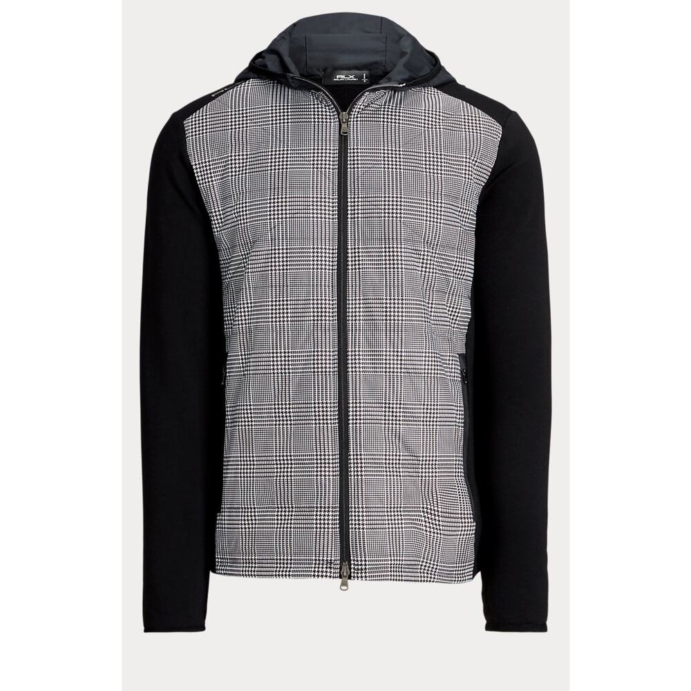 $268 NWT RLX RALPH LAUREN Men's Glen Plaid Quilted Hybrid Hoodie Jacket Medium